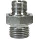 Doppelnippel 1/2"AG : 3/4"AG Stahl verzinkt Länge: 40 mm. Max. 400 bar / 150 °C