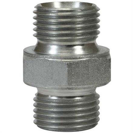 Doppelnippel 1/4"AG : 1/4"AG Stahl verzinkt Länge: 29 mm. Max. 500 bar / 150 °C
