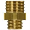 Doppelnippel 1/8"AG : 1/4"AG Messing 400 bar Länge: 22 mm. Max. 150 °C