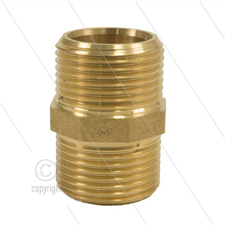 Doppelnippel - Messing - 2 x 1/4" AG