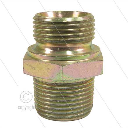 Doppelnippel - Stahl - 1" AG BSP x 1" AG NPT