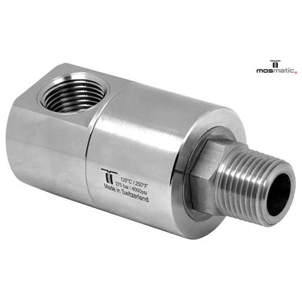 Drehgelenk gross-90° einfach gelagert, rostfrei DGE-90°-13 G1/2"F G1/2"kM