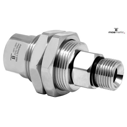 Drehgelenk m.Schottgewinde, rostfrei DGG-06 G1/4"F G3/8"M M28x1,5