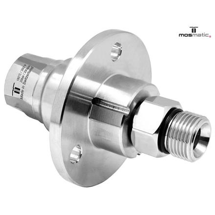 Drehgelenk mit Flansch, Keramik/rostfrei - DXFS-06 G1/4"-F G3/8"-M