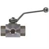 Dreiwegehahn 3/4"IG 315 bar Edelstahl BK3-DN20-G3/4-442A-L