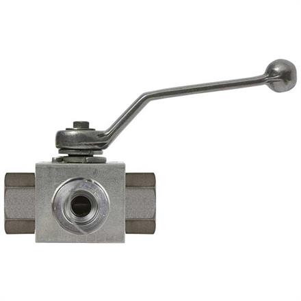 Dreiwegehahn 3/4"IG 315 Bar Verzinkt BK3-DN20-G3/4-812A Zn-L