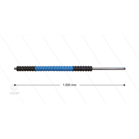 Düsenrohr 1000mm "Iso77", Edelstahl - Handgriff 400mm drehba