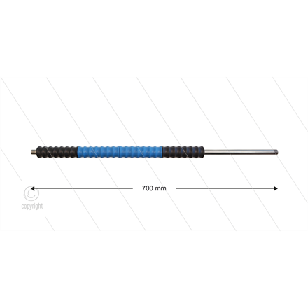 Düsenrohr 700mm "Iso77", Edelstahl - Handgriff 400mm drehbar