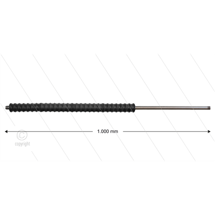 Düsenrohr "Iso77" - L=1000mm - Edelstahl - Isolierung L=400m