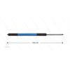 Düsenrohr "Iso77"-L=1000mm - gerade - Edelstahl - Handgriff L=400mm - schwarz/blau/schwarz