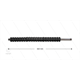Düsenrohr "Iso77"- L=322mm - Edelstahl - Isolierung L=300mm - 400 Bar - max 80°C - 2x 1/4"