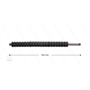 Düsenrohr "Iso77"- L=322mm - Edelstahl - Isolierung L=300mm - 400 Bar - max 80°C - 2x 1/4"
