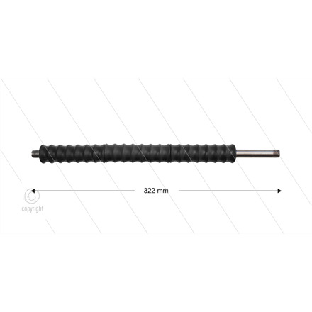 Düsenrohr "Iso77" - L=322mm - Edelstahl - Isolierung L=300mm