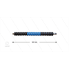 Düsenrohr "Iso77" - L=322mm - gerade - Edelstahl - Handgriff L=300mm drehbar - schwarz/bla