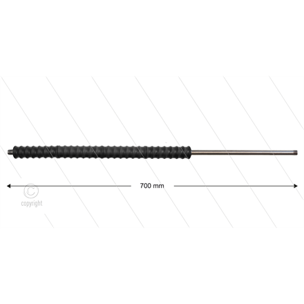 Düsenrohr "Iso77"-L=700mm - Edelstahl - Isolierung L=400mm - 400 Bar - max 80°C - 2 x 1/4"