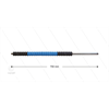Düsenrohr "Iso77"- L=700mm - gerade - Edelstahl - Handgriff L=400mm drehbar - schwarz/blau