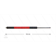 Düsenrohr "Iso77" - L=700mm - gerade - Edelstahl - Handgriff L=400mm drehbar - schwarz/rot