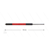 Düsenrohr "Iso77" - L=700mm - gerade - Edelstahl - Handgriff L=400mm drehbar - schwarz/rot