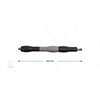 Düsenrohr "Iso88" - L=322mm - gerade - Edelstahl - Handgriff L=300mm drehbar - schwarz/gra