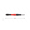 Düsenrohr "Iso88" - L=500mm - gerade - Edelstahl - Handgriff L=300mm drehbar - schwarz/rot