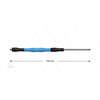 Düsenrohr "Iso88" - L=700mm -gerade - Edelstahl - Handgriff L=400mm drehbar - schwarz/blau