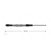 Düsenrohr "Iso88"- L=700mm - gerade - Edelstahl - Handgriff L=400mm drehbar - schwarz/grau