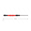 Düsenrohr "Iso88" - L=700mm - gerade - Edelstahl - Handgriff L=400mm drehbar - schwarz/rot