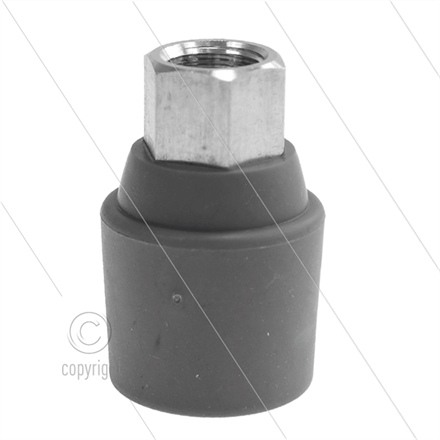 Düsenschutz 1/4" IG - RP10 - Edelstahl - Gummi - grau