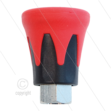 Düsenschutz ST10 - Stahl verzinkt / Kunststoff - rot/schwarz - 1/4" IG