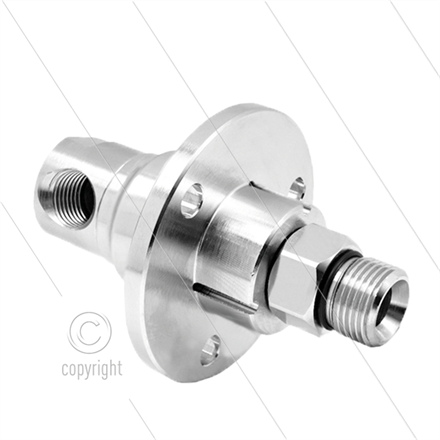 DXF Winkeldrehgelenk - dreifach gelagert - 1/4" IG x 3/8" AG - 170 Bar - NW6 - 2000 U/min