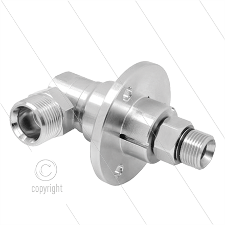 DXF Winkeldrehgelenk - dreifach gelagert - M22x1,5 AG x 3/8"