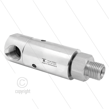 DXL Winkeldrehgelenk - dreifach gelagert - 1/4" IG x 1/4" AG - 170 Bar - NW6 - 2000 U/min