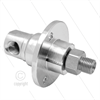 DYF Winkeldrehgelenk mit Flansch - dreifach gelagert - 1/4" AG x 3/8" AG - 275 Bar - NW6