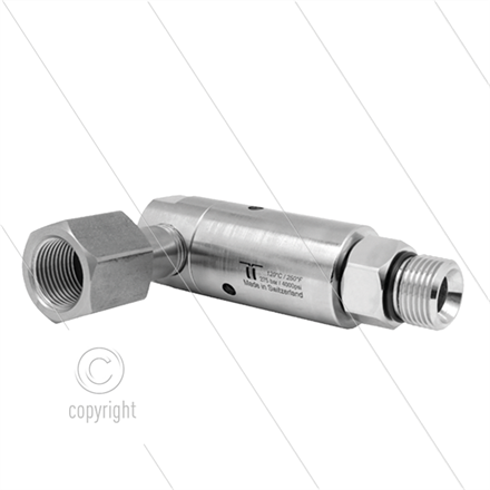 DYG Winkeldrehgelenk - dreifach gelagert - 3/8" IG x 3/8 " AG - 275 Bar - NW6 - 2000 U/min