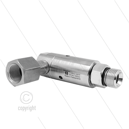 DYL Winkeldrehgelenk - dreifach gelagert - 3/8" IG x 3/8" AG - 275 Bar - NW6 - 2000 U/min