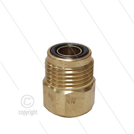 EG-Düsenmuffe - Messing - 1/4" IG x M18x1,5 AG - inkl. O-Rin