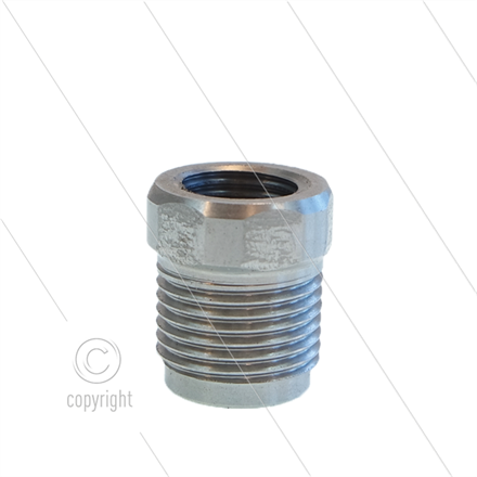 EG-Düsenmuffe - VA - 1/4" IG x M18x1,5 AG - inkl. O-Ring