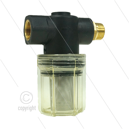 F5 LB - Kunststoff Filter - mit 1/4" Bypass Anschluss - 300 mµ - 10 bar - 30 l/min - 1/2"