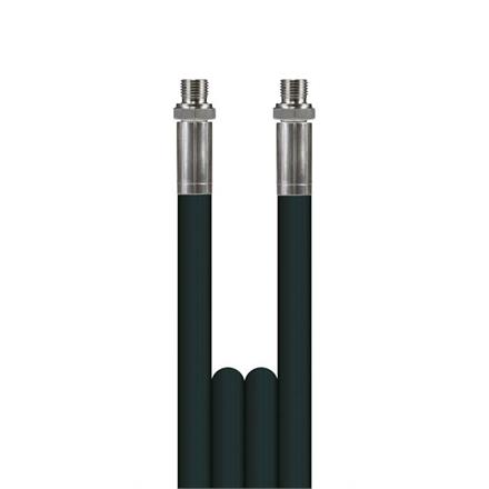 flexy® DN06 500 bar 10 M. 1/4"AG : 1/4"AG glatte Decke. Armaturen kpl. aus Edelstahl