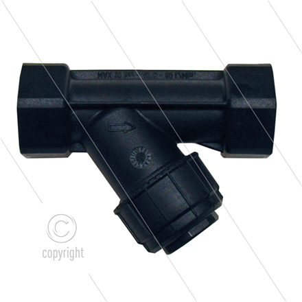 FY5 - Kunststoff Y-Filter - 300 mµ - 10 bar - 80 l/min - max 40°C - 2 x 3/4" IG