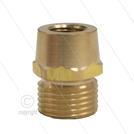Gegennippel - Messing - 400 Bar - Ø14mm - max 150°C - 1/4" IG x 1/2" AG