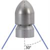 Granat-30° 3/8"IG mit Frontbohrung D=120 1 x vorn, 4 x hinten