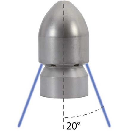 Granat-Düse 20° 3/8"IG mit Frontbohrung D=150 1 x vorn, 6 x hinten