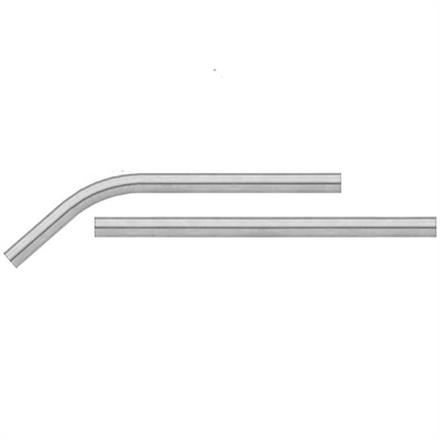 Handrohr 38x1200 mm verchromt 2-teilig  besteht aus 1 Rohr gerade und 1 Rohr gebogen