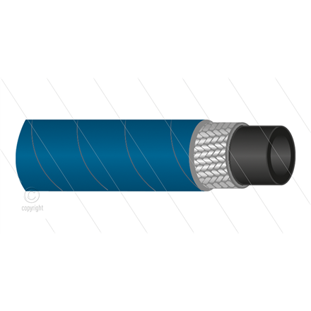 HD-Schlauch 1SC-08 (5/16") - 250 Bar - blau - Ø13,5mm - 150°C