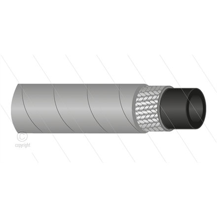 HD-Schlauch 1SC-10 (3/8") - grau - 250 Bar - Ø15,6mm - 150°C