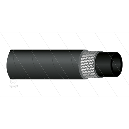 HD-Schlauch 1SC-10 (3/8") - schwarz - 250 Bar - Ø15,6mm - 150°C