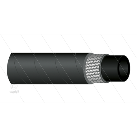 HD-Schlauch 1SC-10 (3/8") - schwarz - 250 Bar - Ø15,6mm - 150°C