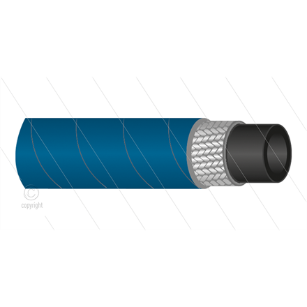 HD-Schlauch 1SC-12 (1/2") - blau - 250 Bar - Ø19,1mm - 150°C