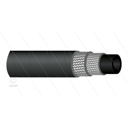 HD-Schlauch 2SN-10 (3/8") - schwarz - 400 Bar - Ø18,7mm - 150°C
